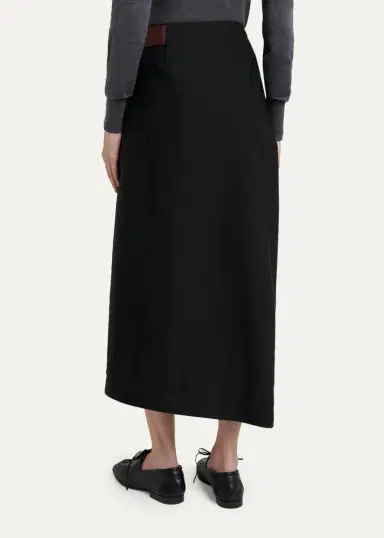 Bottega Veneta Belted Asymmetric Draped Wool Midi Wrap Skirt | Thumbnail 3 Bottega Veneta Belted Asymmetric Draped Wool Midi Wrap Skirt | Thumbnail 3