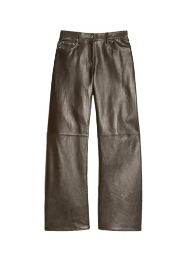 Helmut Lang Relaxed Leather Bootcut Pants | Thumbnail 1 Helmut Lang Relaxed Leather Bootcut Pants | Thumbnail 1
