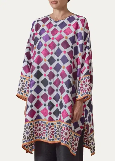 Eskandar Wide Bound Neck Shirt - Very Long With Slits | Thumbnail 4 Eskandar Wide Bound Neck Shirt - Very Long With Slits | Thumbnail 4