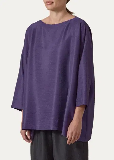 Eskandar Wide A-Line Scoop Neck Top - Long Length | Thumbnail 4 Eskandar Wide A-Line Scoop Neck Top - Long Length | Thumbnail 4