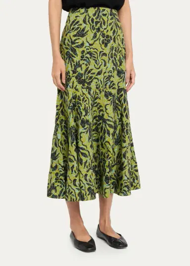 Ulla Johnson Clarisse Floral Trumpet Skirt | Thumbnail 4 Ulla Johnson Clarisse Floral Trumpet Skirt | Thumbnail 4