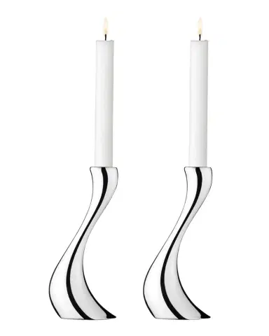 Georg Jensen Cobra Medium Candle Holders, Set of 2 | Thumbnail 1 Georg Jensen Cobra Medium Candle Holders, Set of 2 | Thumbnail 1