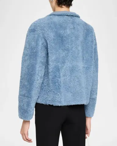 Akris punto Throw Over Lamb Shearling Reversible Coat | Thumbnail 3 Akris punto Throw Over Lamb Shearling Reversible Coat | Thumbnail 3