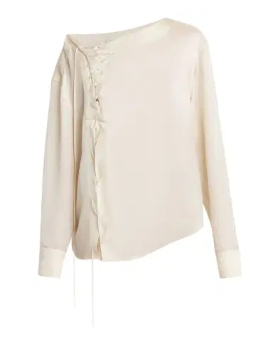 Ferragamo Satin Lace-Up Blouse | Thumbnail 1 Ferragamo Satin Lace-Up Blouse | Thumbnail 1