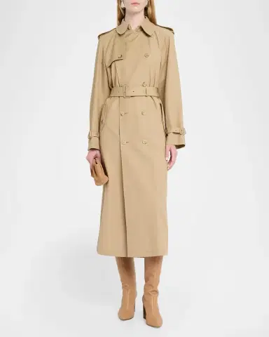 Ralph Lauren Collection Techno Wool Gabardine Belted Long Trench Coat | Thumbnail 2 Ralph Lauren Collection Techno Wool Gabardine Belted Long Trench Coat | Thumbnail 2