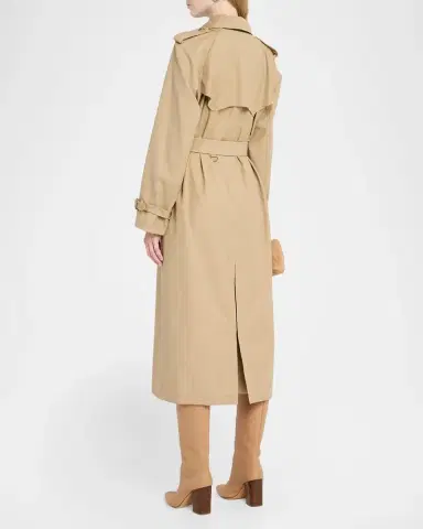 Ralph Lauren Collection Techno Wool Gabardine Belted Long Trench Coat | Thumbnail 3 Ralph Lauren Collection Techno Wool Gabardine Belted Long Trench Coat | Thumbnail 3