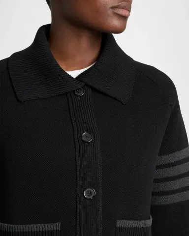 Thom Browne 4-Bar Stripe Cotton Pique Hybrid Polo Jacket | Thumbnail 5 Thom Browne 4-Bar Stripe Cotton Pique Hybrid Polo Jacket | Thumbnail 5