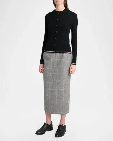 Thom Browne Rib-Knit Wool Cardigan | Thumbnail 2 Thom Browne Rib-Knit Wool Cardigan | Thumbnail 2
