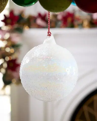 Winward Home x Jim Marvin 4.7" Beaded Glass Ball Christmas Ornament | Thumbnail 1 Winward Home x Jim Marvin 4.7" Beaded Glass Ball Christmas Ornament | Thumbnail 1