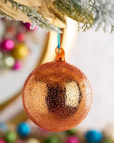 Winward Home x Jim Marvin 4.7" Beaded Glass Ball Christmas Ornament | Thumbnail 1 Winward Home x Jim Marvin 4.7" Beaded Glass Ball Christmas Ornament | Thumbnail 1