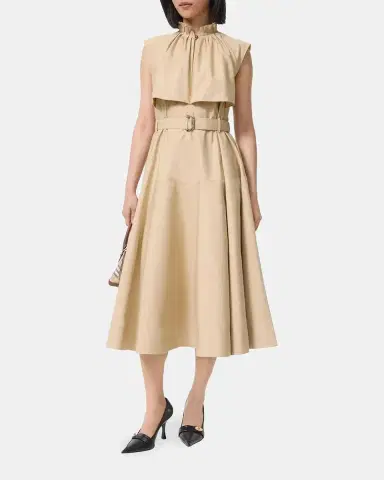 Burberry Jessica Sleeveless Belted Cotton Poplin Midi Dress | Thumbnail 2 Burberry Jessica Sleeveless Belted Cotton Poplin Midi Dress | Thumbnail 2
