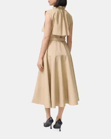Burberry Jessica Sleeveless Belted Cotton Poplin Midi Dress | Thumbnail 3 Burberry Jessica Sleeveless Belted Cotton Poplin Midi Dress | Thumbnail 3
