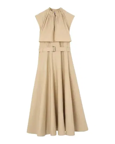 Burberry Jessica Sleeveless Belted Cotton Poplin Midi Dress | Thumbnail 1 Burberry Jessica Sleeveless Belted Cotton Poplin Midi Dress | Thumbnail 1