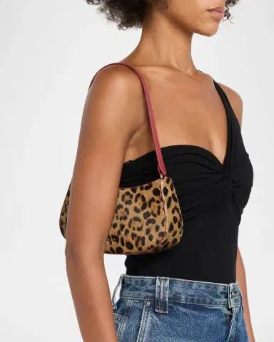 Staud Ollie Cheetah-Print Calf Hair Shoulder Bag | Thumbnail 2 Staud Ollie Cheetah-Print Calf Hair Shoulder Bag | Thumbnail 2