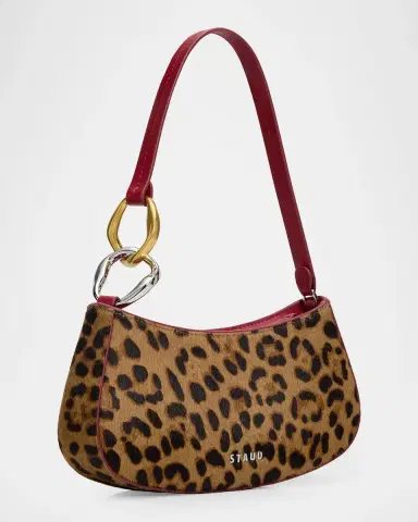 Staud Ollie Cheetah-Print Calf Hair Shoulder Bag | Thumbnail 3 Staud Ollie Cheetah-Print Calf Hair Shoulder Bag | Thumbnail 3