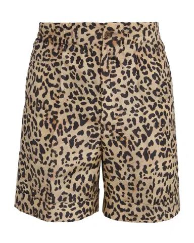 Valentino Garavani Men's Silk Leopard-Print Bermuda Shorts | Thumbnail 1 Valentino Garavani Men's Silk Leopard-Print Bermuda Shorts | Thumbnail 1