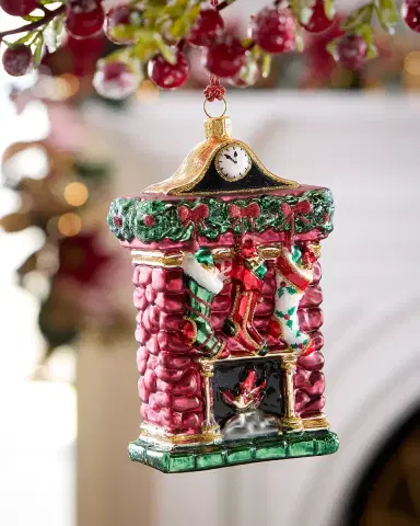 Exclusive Chimney with Stockings Christmas Ornament | Thumbnail 1 Exclusive Chimney with Stockings Christmas Ornament | Thumbnail 1
