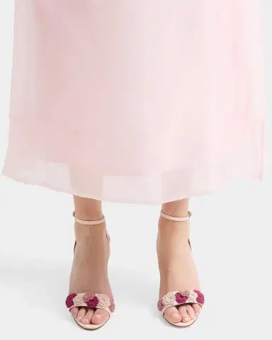 Manolo Blahnik Floral Appliqué Silk Stiletto Sandals | Thumbnail 2 Manolo Blahnik Floral Appliqué Silk Stiletto Sandals | Thumbnail 2