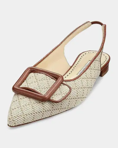 Manolo Blahnik Maylurabi Diamond-Pattern Slingback Pumps | Thumbnail 5 Manolo Blahnik Maylurabi Diamond-Pattern Slingback Pumps | Thumbnail 5