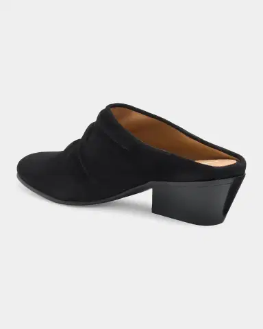 PEDRO GARCIA Helenka 30MM Ruched Suede Mules | Thumbnail 3 PEDRO GARCIA Helenka 30MM Ruched Suede Mules | Thumbnail 3