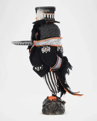 Katherine 's Collection Oscar Macabre Owl Server Halloween Decor | Thumbnail 2 Katherine 's Collection Oscar Macabre Owl Server Halloween Decor | Thumbnail 2