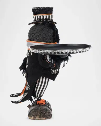 Katherine 's Collection Oscar Macabre Owl Server Halloween Decor | Thumbnail 3 Katherine 's Collection Oscar Macabre Owl Server Halloween Decor | Thumbnail 3