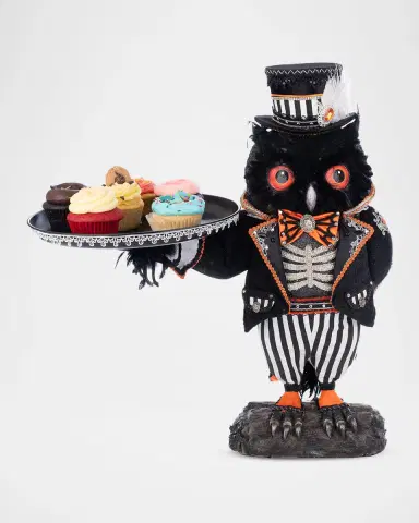 Katherine 's Collection Oscar Macabre Owl Server Halloween Decor | Thumbnail 5 Katherine 's Collection Oscar Macabre Owl Server Halloween Decor | Thumbnail 5