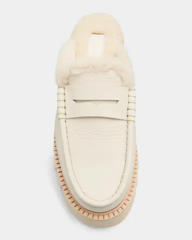 PEDRO GARCIA Savy 35MM Shearling-Trimmed Leather Loafers | Thumbnail 5 PEDRO GARCIA Savy 35MM Shearling-Trimmed Leather Loafers | Thumbnail 5
