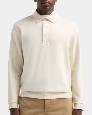Vince Men's French Terry Polo Sweatshirt | Thumbnail 3 Vince Men's French Terry Polo Sweatshirt | Thumbnail 3