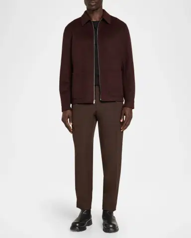 Vince Men's Splittable Wool Blend Full-Zip Jacket | Thumbnail 2 Vince Men's Splittable Wool Blend Full-Zip Jacket | Thumbnail 2
