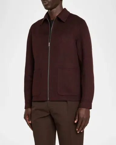 Vince Men's Splittable Wool Blend Full-Zip Jacket | Thumbnail 4 Vince Men's Splittable Wool Blend Full-Zip Jacket | Thumbnail 4