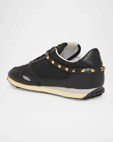 Valentino Garavani Men's Stud Up Low-Top Sneakers | Thumbnail 4 Valentino Garavani Men's Stud Up Low-Top Sneakers | Thumbnail 4