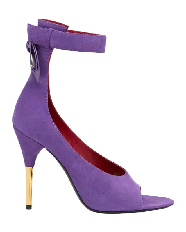 Suede Bow-Back Stiletto Sandal Suede Bow-Back Stiletto Sandal