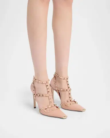 Valentino Garavani Rockstud 100mm Studded Leather Strappy Pumps | Thumbnail 2 Valentino Garavani Rockstud 100mm Studded Leather Strappy Pumps | Thumbnail 2