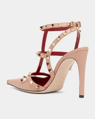 Valentino Garavani Rockstud 100mm Studded Leather Strappy Pumps | Thumbnail 4 Valentino Garavani Rockstud 100mm Studded Leather Strappy Pumps | Thumbnail 4