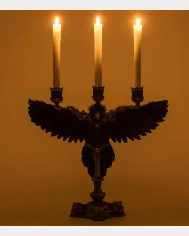 Katherine 's Collection Macabre Crow Candelabra Halloween Decor | Thumbnail 5 Katherine 's Collection Macabre Crow Candelabra Halloween Decor | Thumbnail 5