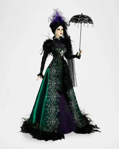Katherine 's Collection Enchanted Emerald Widow Lady Emeralda Evermourn Tabletop Doll | Thumbnail 2 Katherine 's Collection Enchanted Emerald Widow Lady Emeralda Evermourn Tabletop Doll | Thumbnail 2