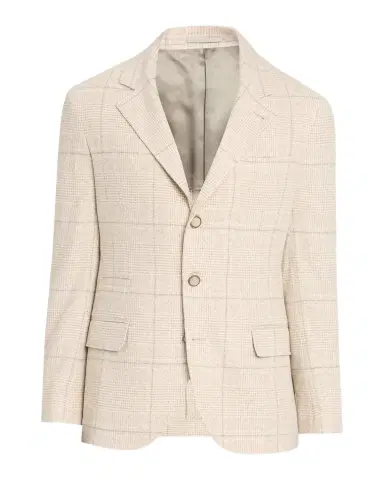 Brunello Cucinelli Men's Silk and Wool Plaid Suit Jacket | Thumbnail 1 Brunello Cucinelli Men's Silk and Wool Plaid Suit Jacket | Thumbnail 1