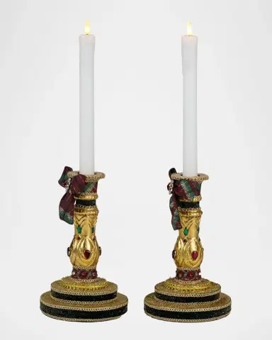 Katherine 's Collection Timeless Tidings Candlesticks, Set Of 2 | Thumbnail 3 Katherine 's Collection Timeless Tidings Candlesticks, Set Of 2 | Thumbnail 3