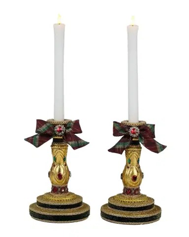 Katherine 's Collection Timeless Tidings Candlesticks, Set Of 2 | Thumbnail 1 Katherine 's Collection Timeless Tidings Candlesticks, Set Of 2 | Thumbnail 1