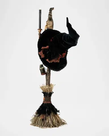 Katherine 's Collection Bramble Broom with Witch Hat Halloween Decor | Thumbnail 3 Katherine 's Collection Bramble Broom with Witch Hat Halloween Decor | Thumbnail 3