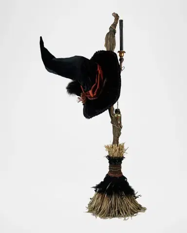 Katherine 's Collection Bramble Broom with Witch Hat Halloween Decor | Thumbnail 4 Katherine 's Collection Bramble Broom with Witch Hat Halloween Decor | Thumbnail 4