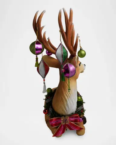 Katherine 's Collection Merry & Magnificent Christmas Large Sitting Deer | Thumbnail 2 Katherine 's Collection Merry & Magnificent Christmas Large Sitting Deer | Thumbnail 2