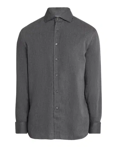 Brunello Cucinelli Men's Cotton and Cashmere Diagonal Flannel Button-Down Shirt | Thumbnail 1 Brunello Cucinelli Men's Cotton and Cashmere Diagonal Flannel Button-Down Shirt | Thumbnail 1