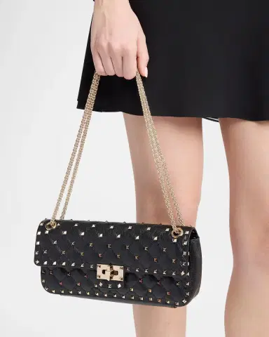 Valentino Garavani Quilted Rockstud Leather Shoulder Bag | Thumbnail 2 Valentino Garavani Quilted Rockstud Leather Shoulder Bag | Thumbnail 2