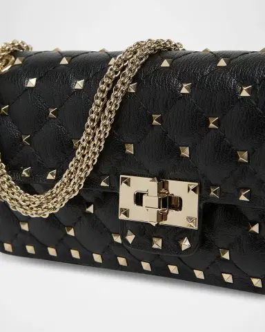 Valentino Garavani Quilted Rockstud Leather Shoulder Bag | Thumbnail 6 Valentino Garavani Quilted Rockstud Leather Shoulder Bag | Thumbnail 6
