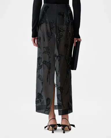 Carolina Herrera Embellished Silk Maxi Skirt | Thumbnail 3 Carolina Herrera Embellished Silk Maxi Skirt | Thumbnail 3