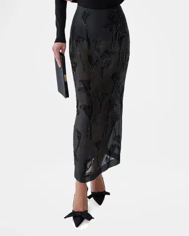Carolina Herrera Embellished Silk Maxi Skirt | Thumbnail 4 Carolina Herrera Embellished Silk Maxi Skirt | Thumbnail 4
