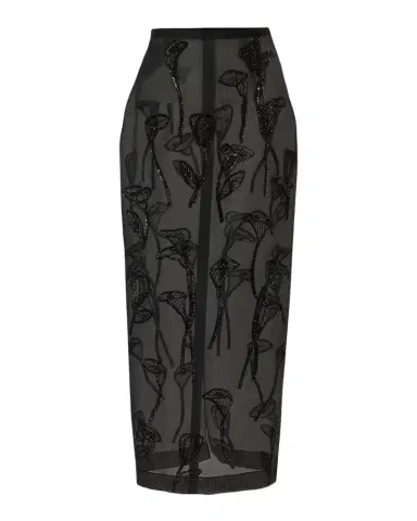 Carolina Herrera Embellished Silk Maxi Skirt | Thumbnail 1 Carolina Herrera Embellished Silk Maxi Skirt | Thumbnail 1