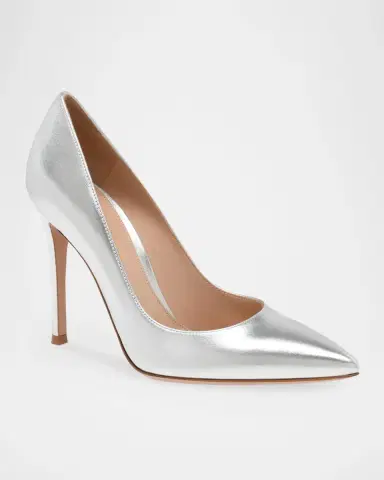 Gianvito Rossi 105mm Metallic Leather Pumps | Thumbnail 2 Gianvito Rossi 105mm Metallic Leather Pumps | Thumbnail 2